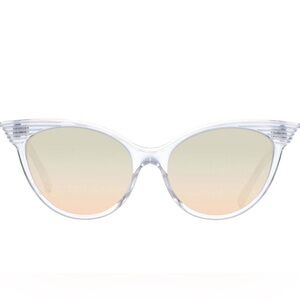 DSquared DQ 0101 22B Clear Slim Cateye Full Rim Sunglasses Made in Italy